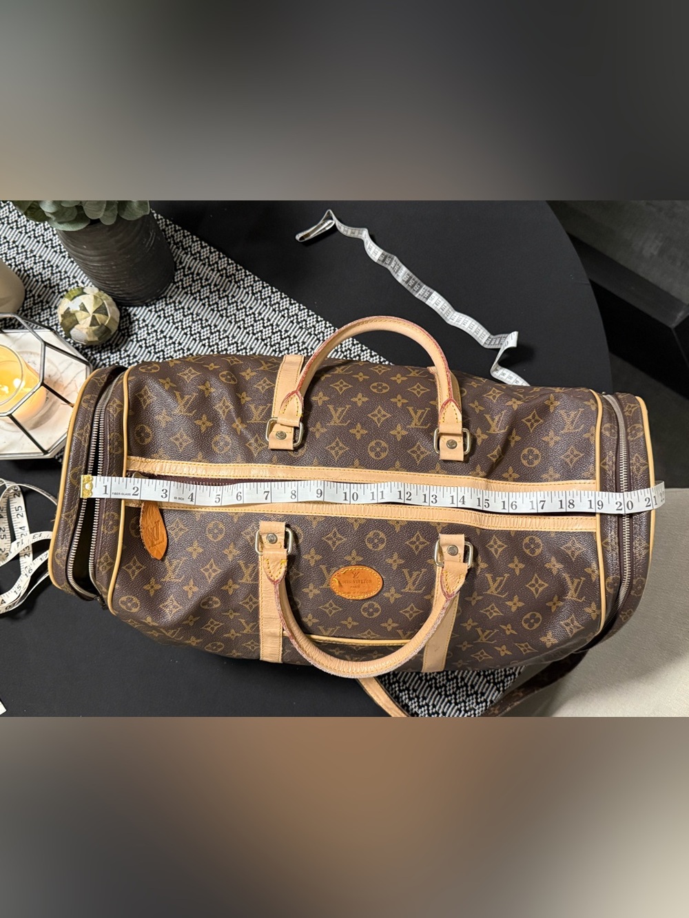 Louis Vuitton Monogram Duffel in Brown with Tan Trim. - Picture 3 of 16